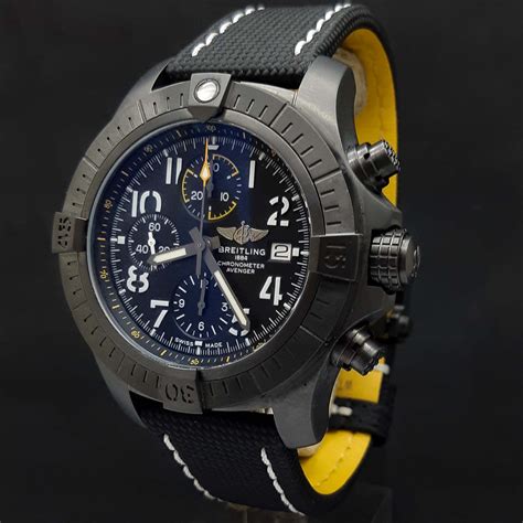 breitling avenger black dial chronograph|breitling chronograph 45 night.